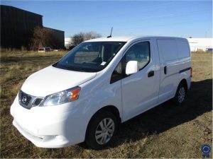 White Nissan Van